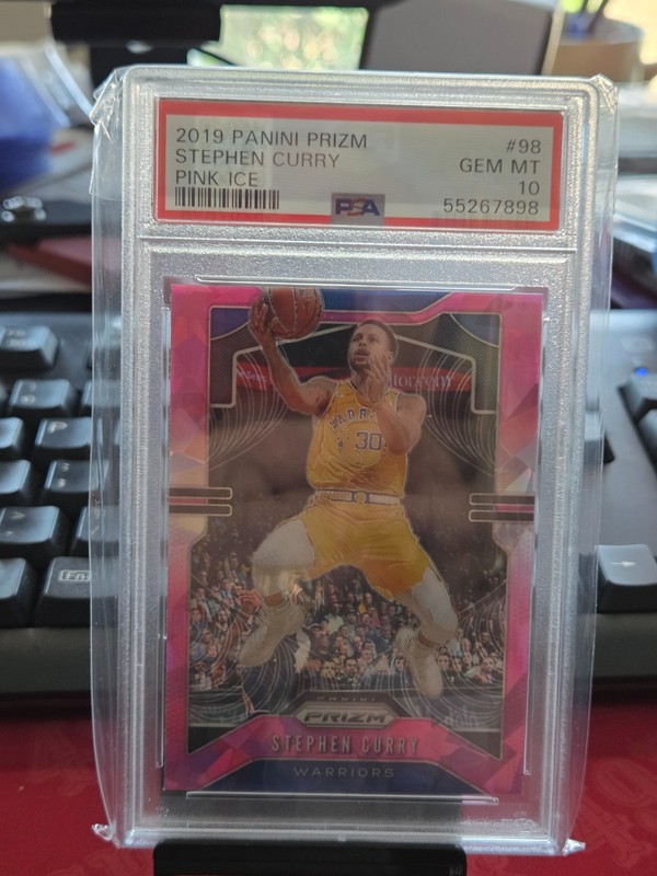 2019 PANINI PRIZM PINK ICE #98 STEPHEN CURRY PSA 10 GEM MINT