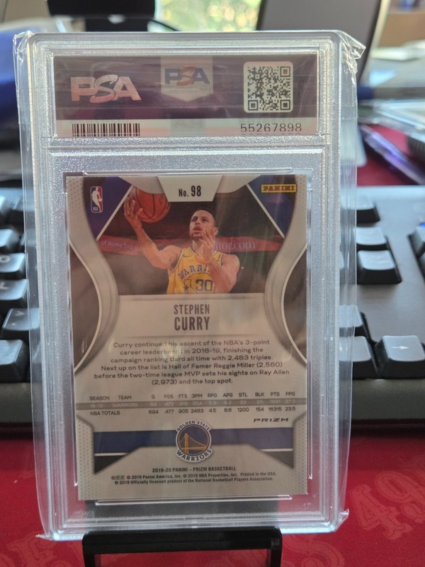 2019 PANINI PRIZM PINK ICE #98 STEPHEN CURRY PSA 10 GEM MINT view 2