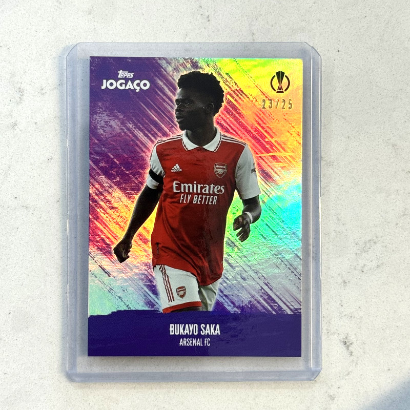 Bukayo Saka 2022-23 Topps Jogaco Purple /25