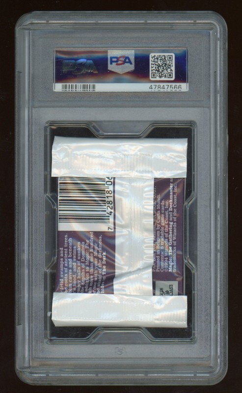 1994 Magic The Gathering The Dark Sealed Pack PSA 9 view 2