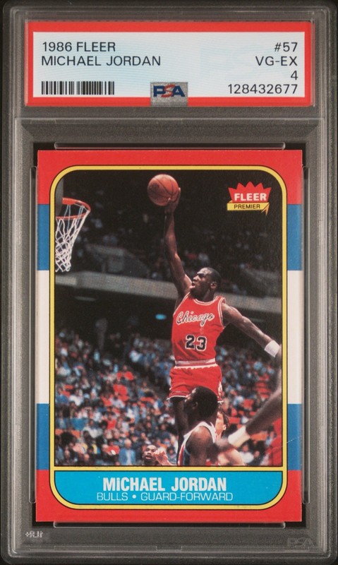 1986-87 Fleer - Michael Jordan #57 PSA 4 Centered view 2