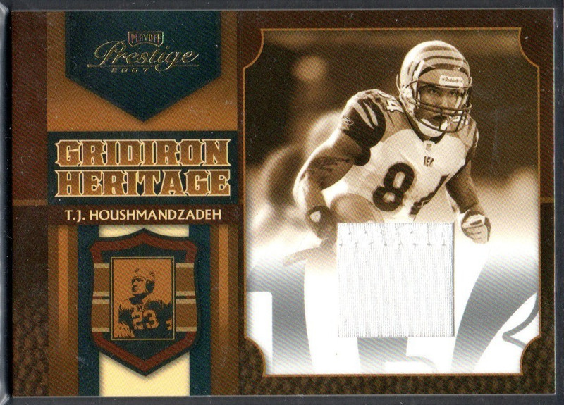 2007 T.J. HOUSHMANDZADEH PLAYOFF PRESTIGE AUTHENTIC GAME-USED JERSEY CARD GH-47