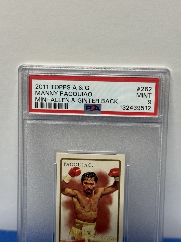 2011 Topps Allen & Ginter Mini A&G Back Manny Pacquiao  #262 PSA 9 Boxing Legend view 2