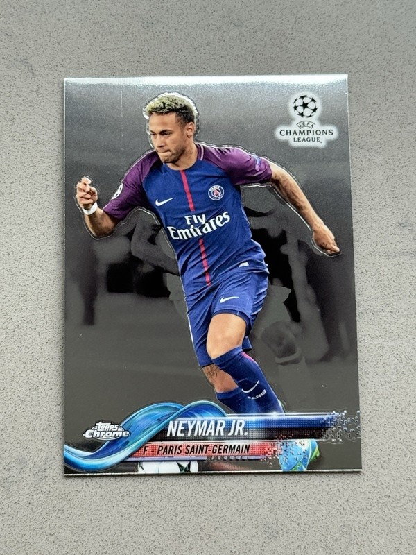 2017-18 Topps Chrome UEFA Champions League Base Card #50 Neymar Jr. PSG