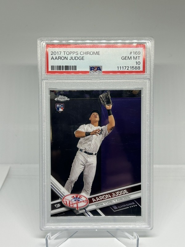 2017 TOPPS CHROME #169 AARON JUDGE ROOKIE RC PSA 10