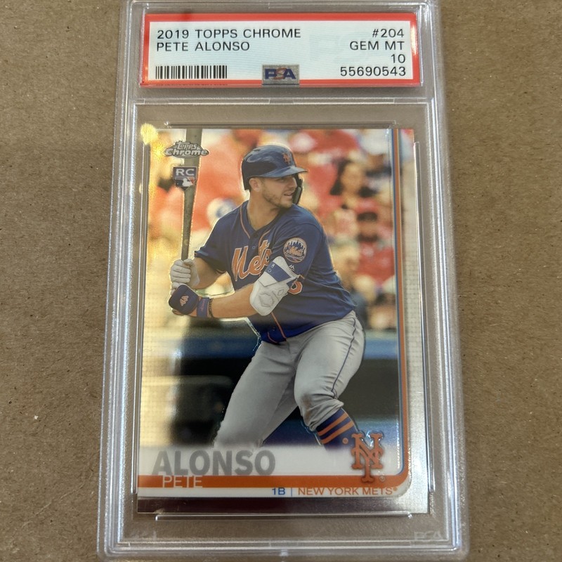 2019 Topps Chrome Pete Alonso RC PSA 10