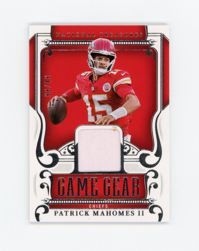 PATRICK MAHOMES 2025 Panini National Treasures Jersey Patch #84/99 Game Gear