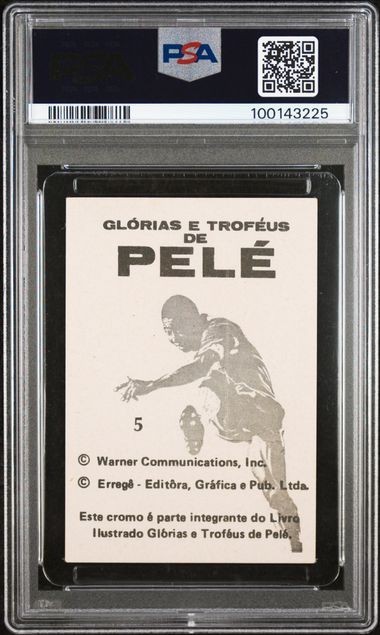 1977 Pele Errege Glorias E Trofeus de Pele #5 PSA 5 EX, Rare, POP 2, None Higher view 2