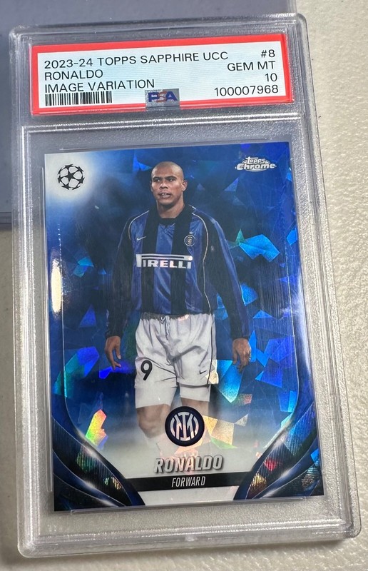 2023-24 Topps Sapphire UCC Ronaldo #8 Image Variation SP PSA 10 R9
