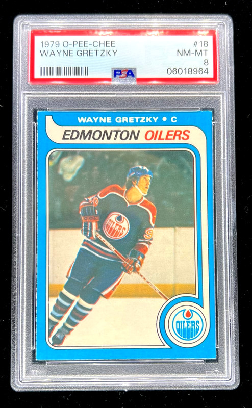 1979-80 O-Pee-Chee Wayne Gretzky RC Rookie Oilers PSA 8 #18