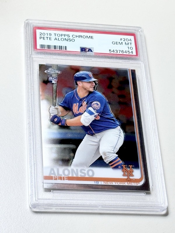 2019 Topps Chrome Pete Alonso RC #204 PSA 10 Gem Mint Mets Rookie ⚾️