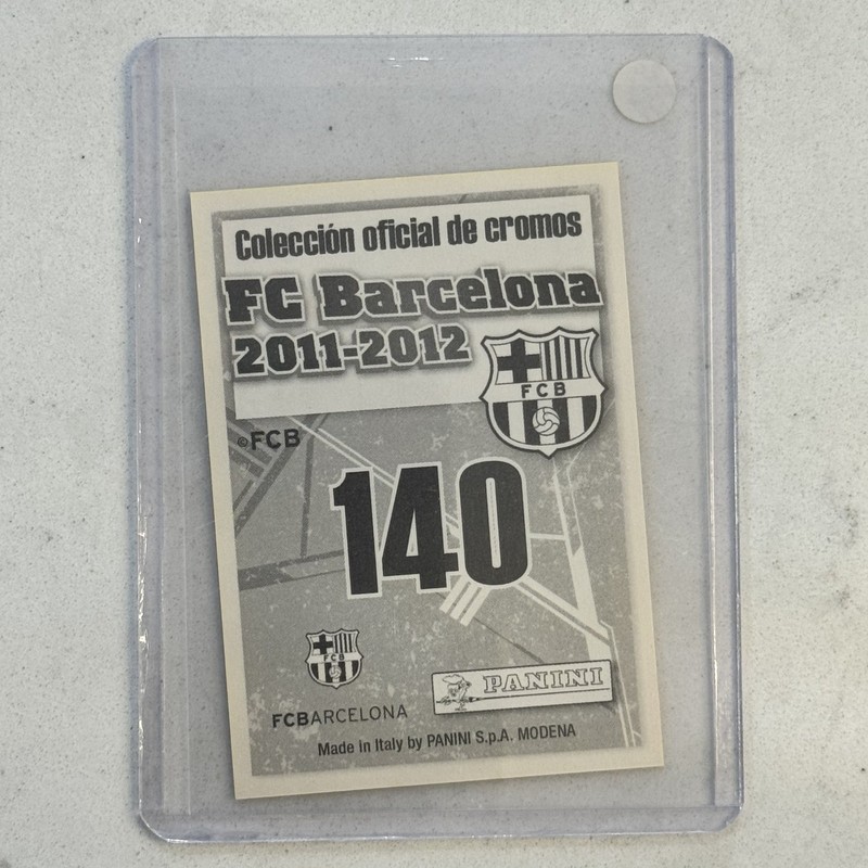 2011-12 Panini FC Barcelona Sticker Autografo Lionel Messi Auto #140 view 2