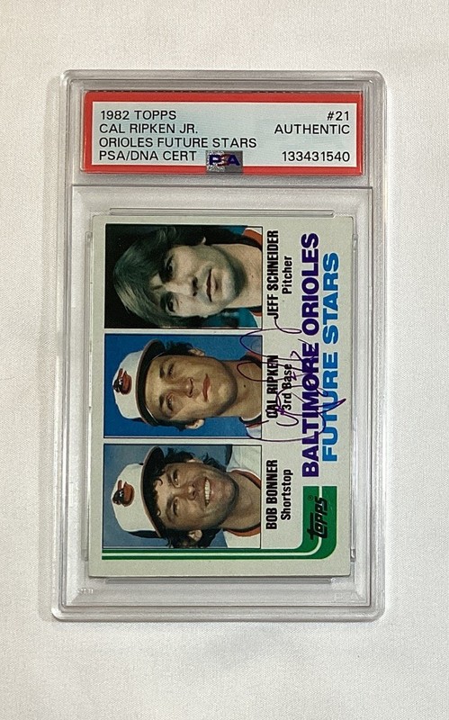 CAL RIPKEN JR RC 1982 TOPPS ROOKIE CARD #21 SIGNED AUTOGRAPH PSA AUTO