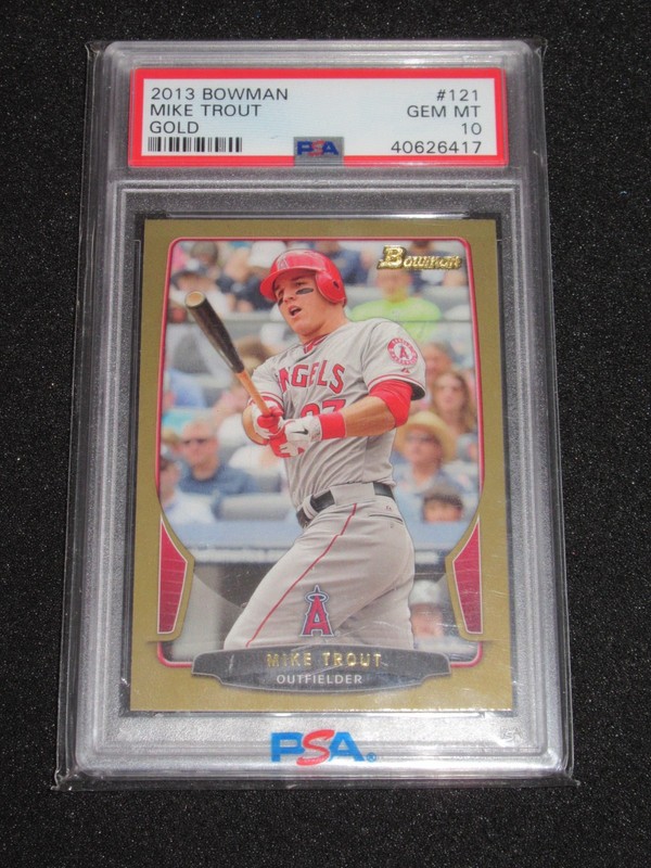 2013 Bowman Gold #121 Mike Trout PSA 10