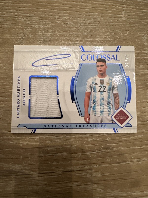 2022 Panini National Treasures Road to FIFA World Cup Colossal Material auto /49 view 2