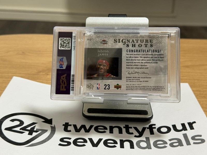 2005 Upper Deck Sweet Shot Signature LeBron James AUTO #SS-LJ PSA 8 view 2
