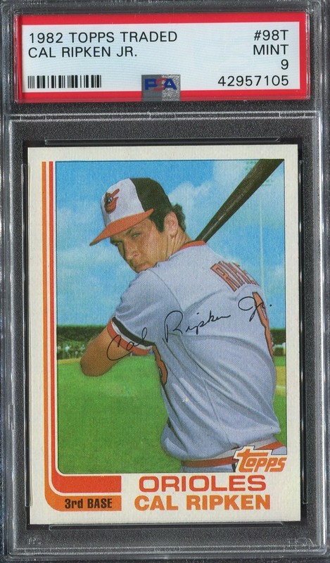 1982 TOPPS TRADED CAL RIPKEN JR. #98T RC PSA 9 MINT  *SUPER HIGH END EYE APPEAL*