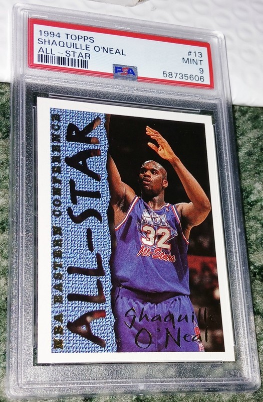 1994-95 TOPPS ALL-STAR #13 SHAQUILLE O'NEAL MAGIC HOF PSA 9 MINT