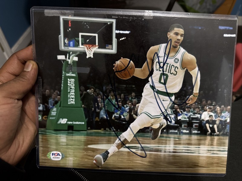 Jayson Tatum Picture Rookie Autograph PSA Authentic