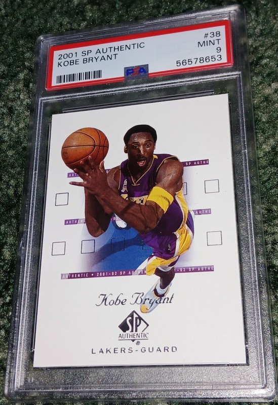2001-02 UPPER DECK SP AUTHENTIC #38 KOBE BRYANT LAKERS HOF PSA 9 MINT