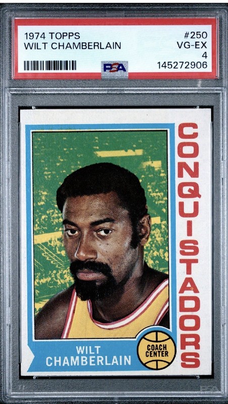 1974 Topps Wilt Chamberlain #250 PSA 4