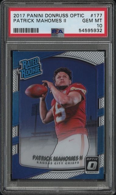 Panini 2017 Donruss Optic Rated Rookie Patrick Mahomes II #177 PSA 10 Chiefs