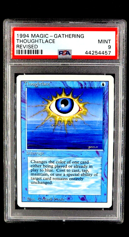 1994 MtG Magic the Gathering Revised Rare Thoughtlace PSA 9 Only 4 Graded Higher