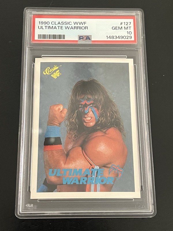 1990 Classic WWF The Ultimate Warrior RC Debut 1st Rookie Card #127 PSA 10 WWE