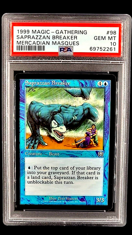 1999 MTG Magic The Gathering Mercadian Masques 98 Saprazzan Breaker PSA 10 POP 1