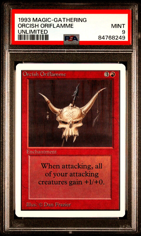1993 MTG Magic The Gathering Unlimited Orcish Oriflamme PSA 9 *Only 9 Higher*