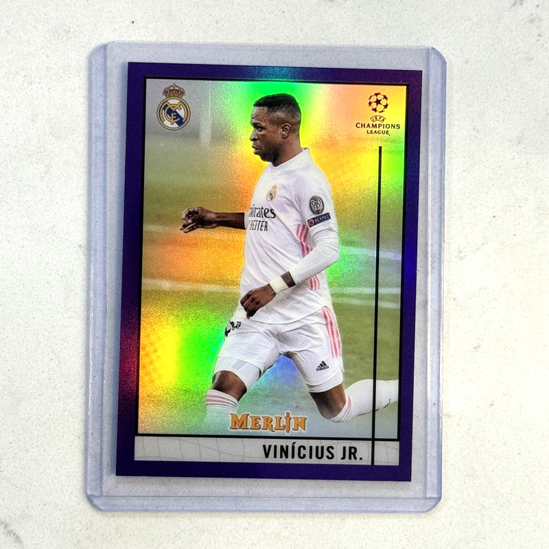 2020-21 Topps Merlin Chrome UEFA Vinicius Jr. Purple Refractor /299