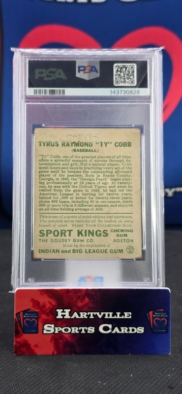 1933 Sport Kings Ty Cobb #1 Baseball PSA 1 (MK) view 2