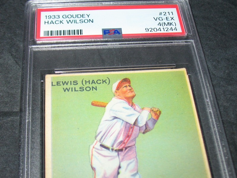1933 Goudey #211 Hack Wilson PSA VGEX 4 mk ~~ Brooklyn Dodgers Hofer! view 2