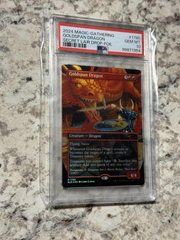 Goldspan Dragon Rainbow FOIL (SLD 1780) PSA 10 (MTG Secret Lair 2024)