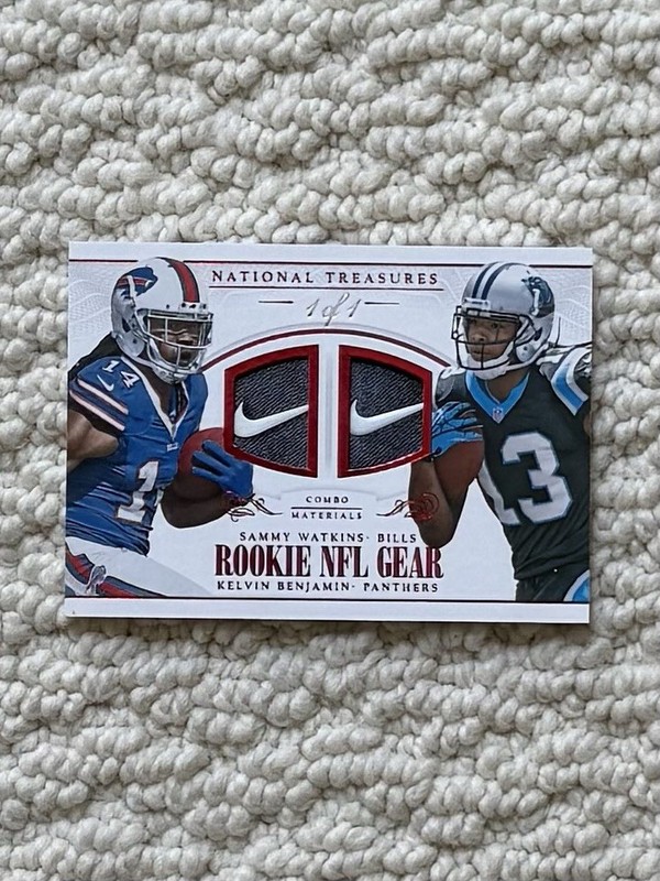 2014 National Treasures 1/1 Sammy Watkins, K Benjamin RC NFL Gear Nike Swoosh