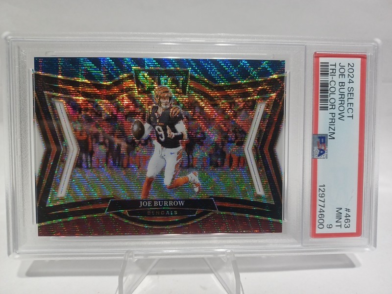 2024 Select Joe Burrow Tri Color Prizm /99 Field Level PSA 9 Bengals