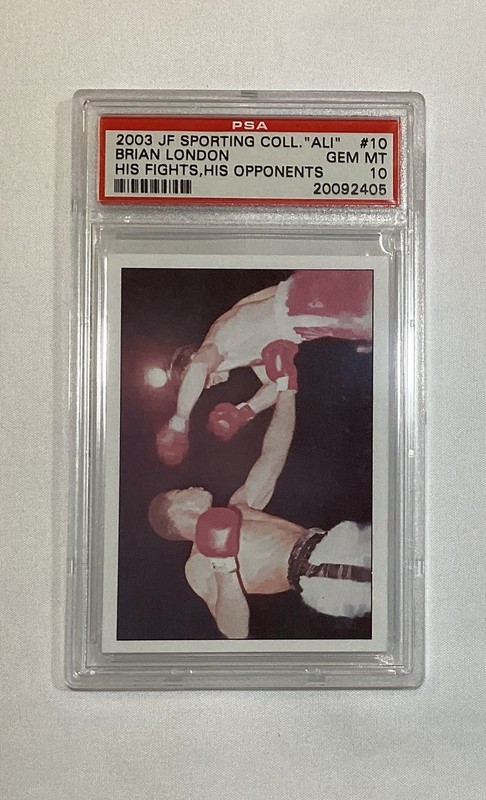 MUHAMMAD ALI vs BRIAN LONDON 2003 JF SPORTING COLLECTION ALI CARD #10 PSA 10