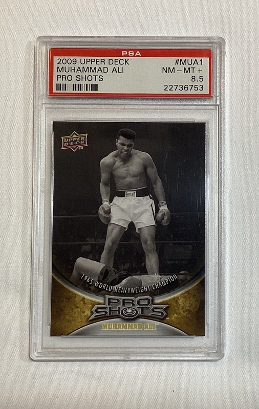 MUHAMMAD ALI 2009 UPPER DECK PRO SHOTS 1965 WORLD HEAVYWEIGHT CHAMP CARD PSA 8.5 view 1