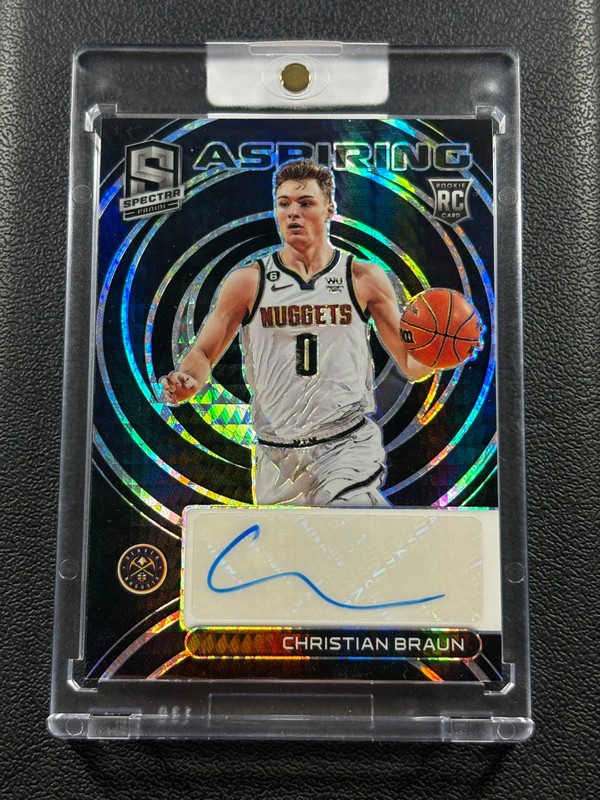 CHRISTIAN BRAUN 2022-23 Panini Spectra  1 of 1 Asia Black Aspiring Auto 1/1 RC