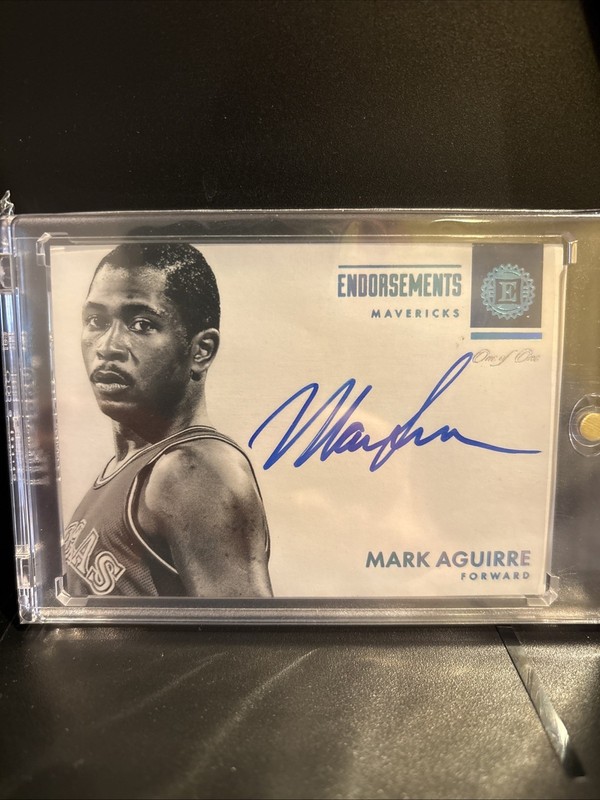 2017-18 Panini Encased Mark Aguirre Auto True 1/1 Dallas Mavericks Signed