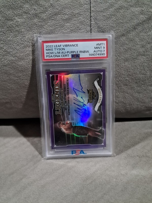 2022 Leaf Vibrance Purple Rainbow /5 - Mike Tyson Auto - PSA 9 - POP 1