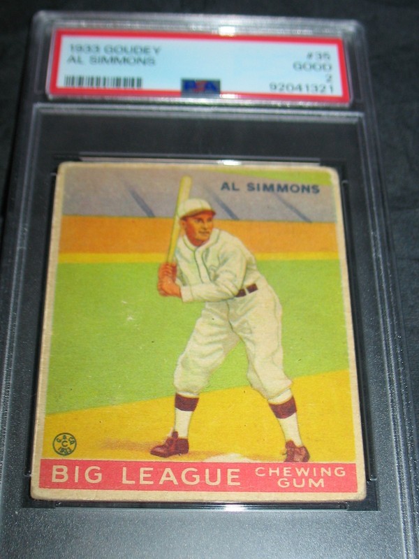 1933 Goudey #35 Al Simmons PSA Good 2 ~ Chicago White Sox Hofer!