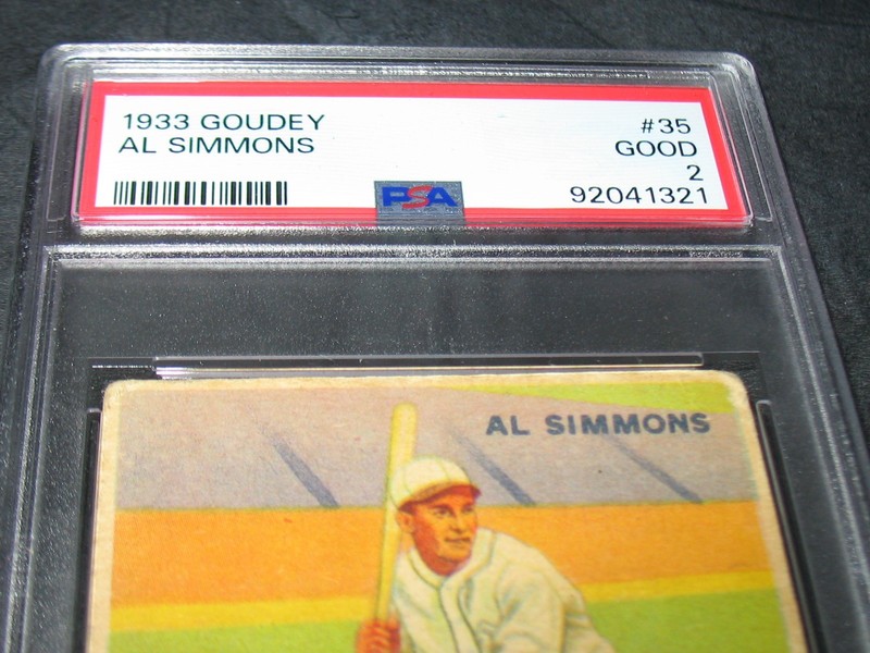1933 Goudey #35 Al Simmons PSA Good 2 ~ Chicago White Sox Hofer! view 2