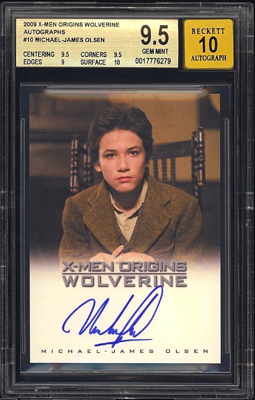 2009 X-Men Marvel Wolverine Origins Autographs Auto Michael James Olsen BGS 9.5