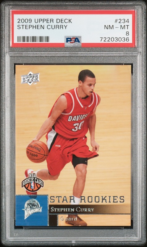 2009 Upper Deck Stephen Curry Rookie RC PSA 8