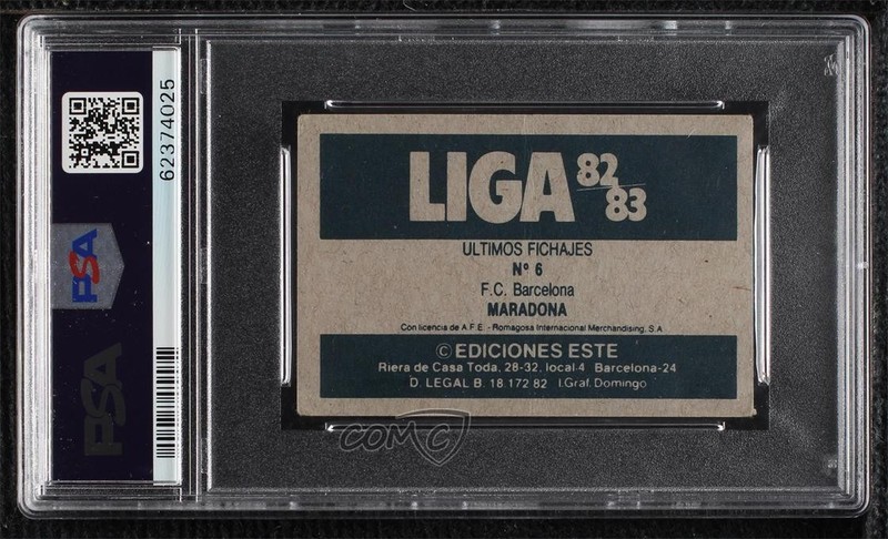 1982-83 Ediciones Este Liga Diego Maradona #6 PSA 1.5 08yy view 2