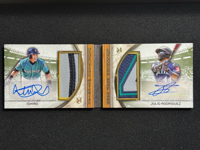 2025 Topps Museum #/3 ICHIRO Julio Rodriguez Dual Patch Auto Book Letter Logoman