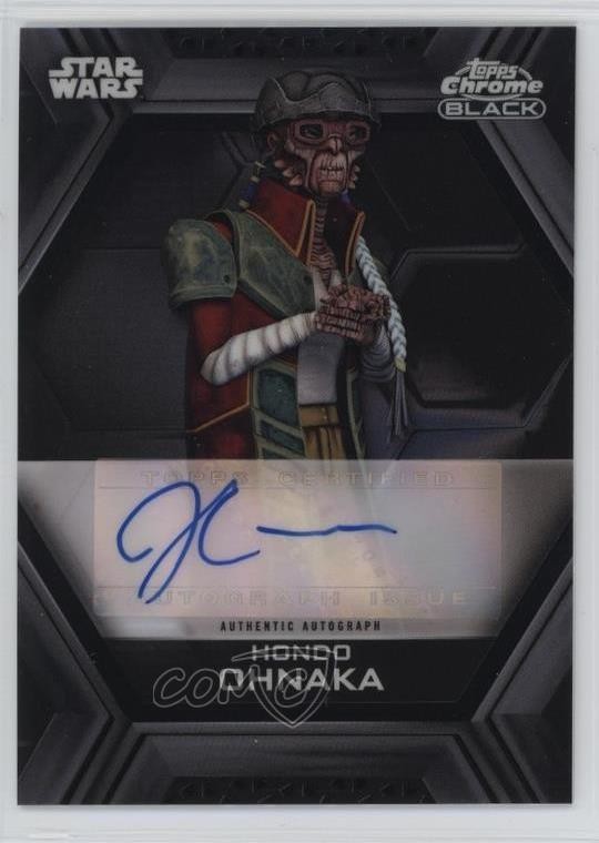 2022 Chrome Black Star Wars B Design Jim Cummings as Hondo Ohnaka Auto 16n7