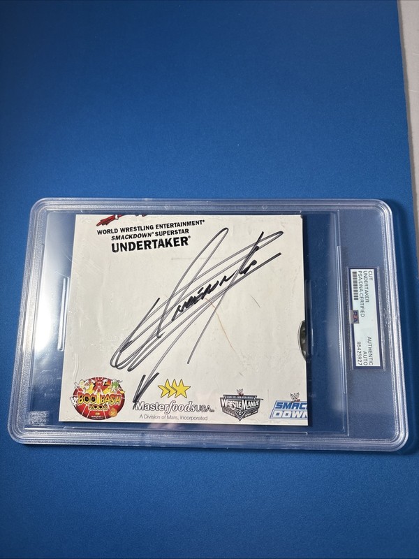 Undertaker PSA DNA Signed Autograph Cut Slabbed WWE 