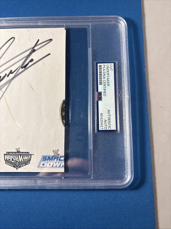 Undertaker PSA DNA Signed Autograph Cut Slabbed WWE view 2